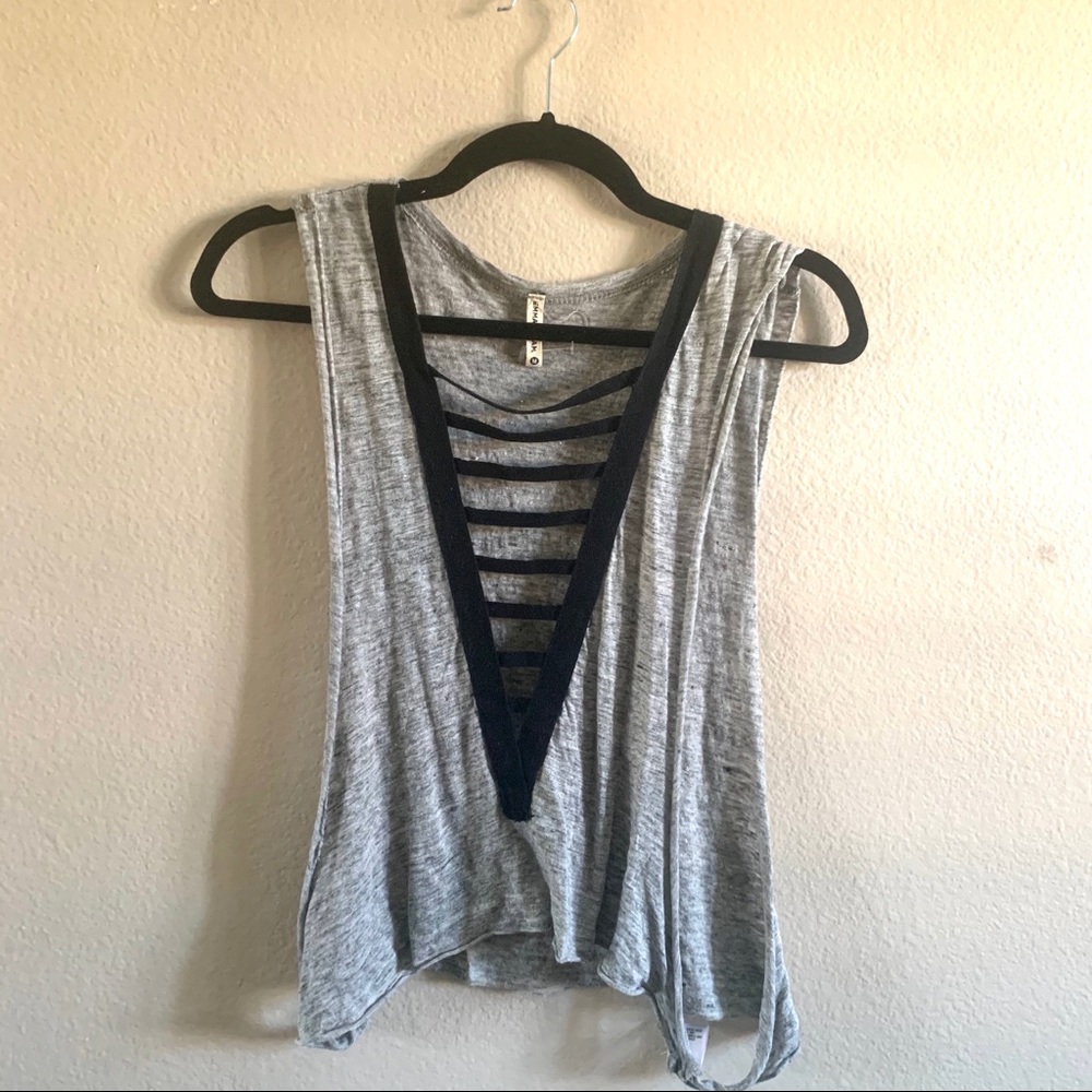 Emma and Sam Gray Ladder Muscle Tank